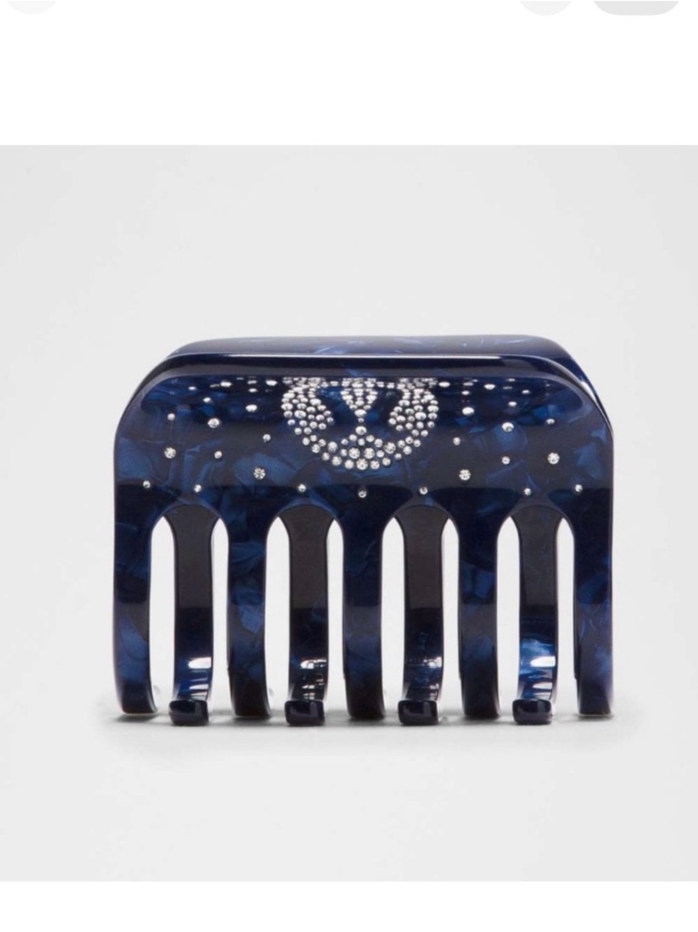 Lululemon Criss-Cross Claw Clip with Rhinestones in 
Hero Blue / Gatsby Blue